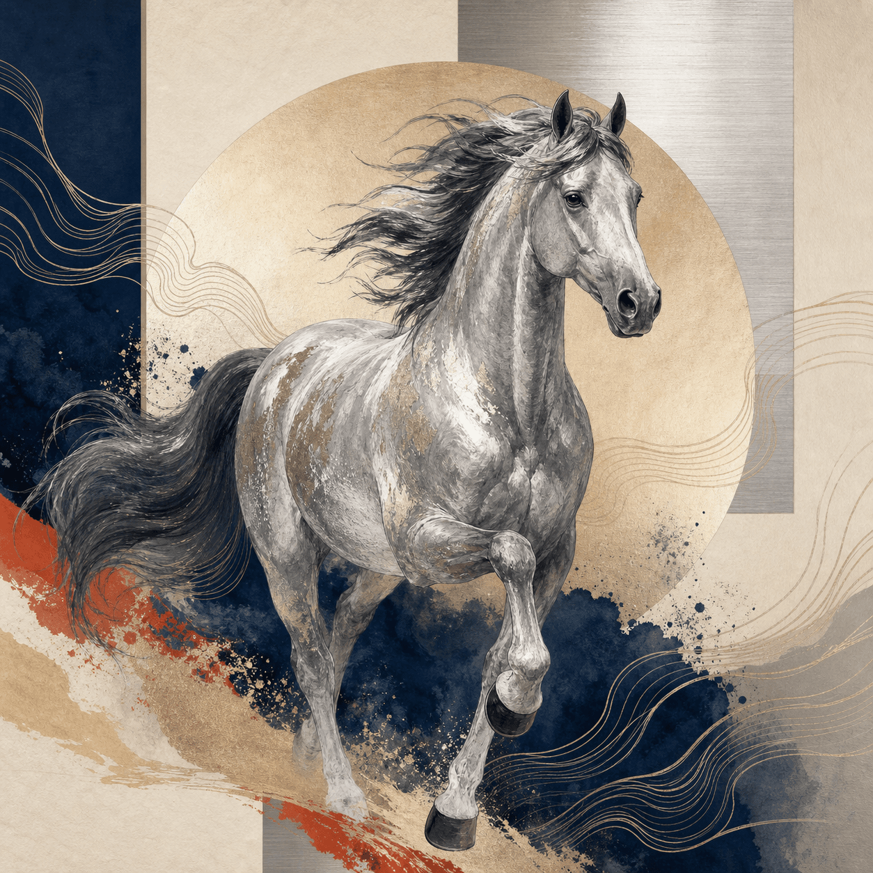 Fictional Metal Horse cultural artwork
