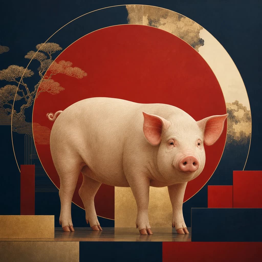 Pig in the Contemporary Seal Gallery visual style